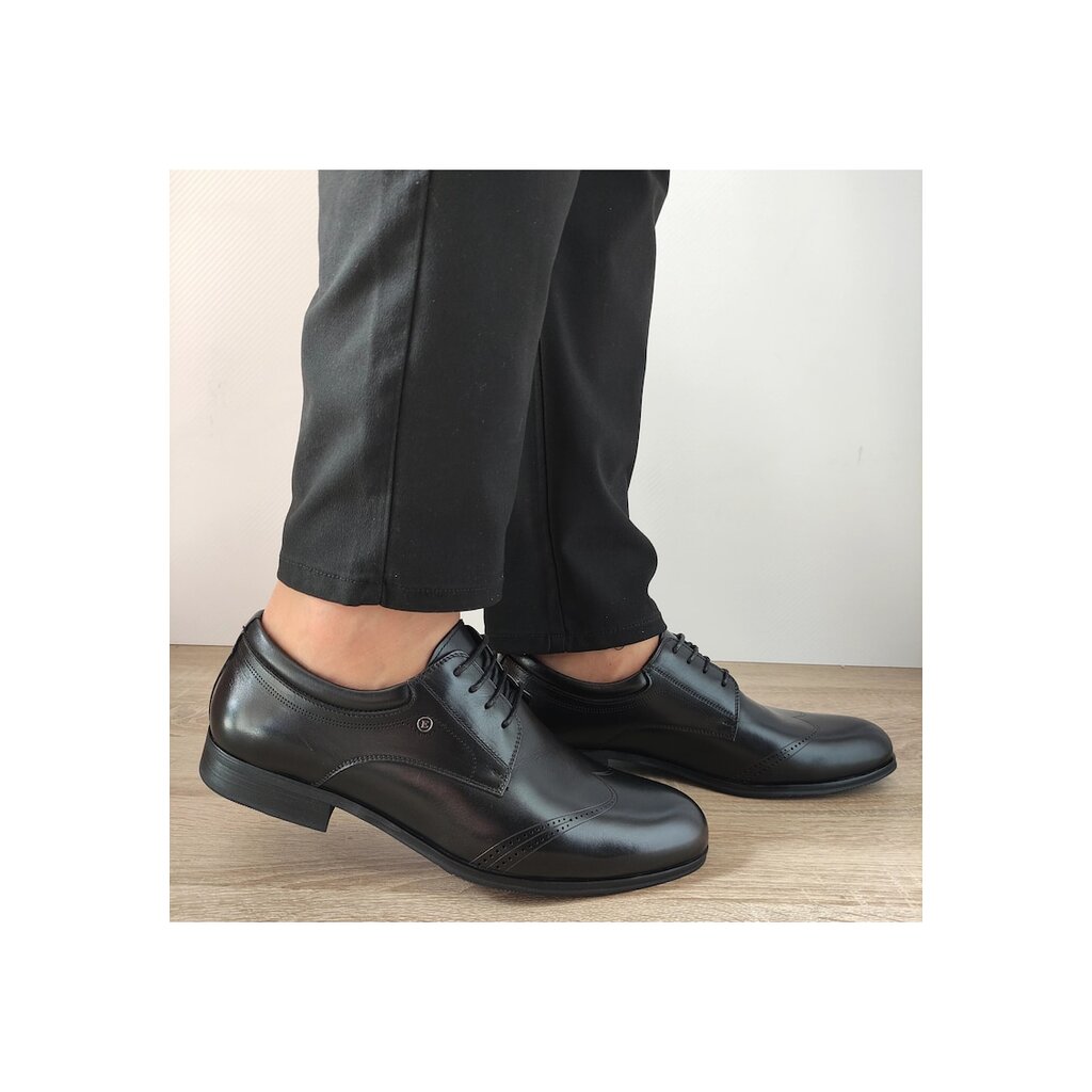 Елегантни мъжки обувки  F4155-361 Black - Черни - Черен