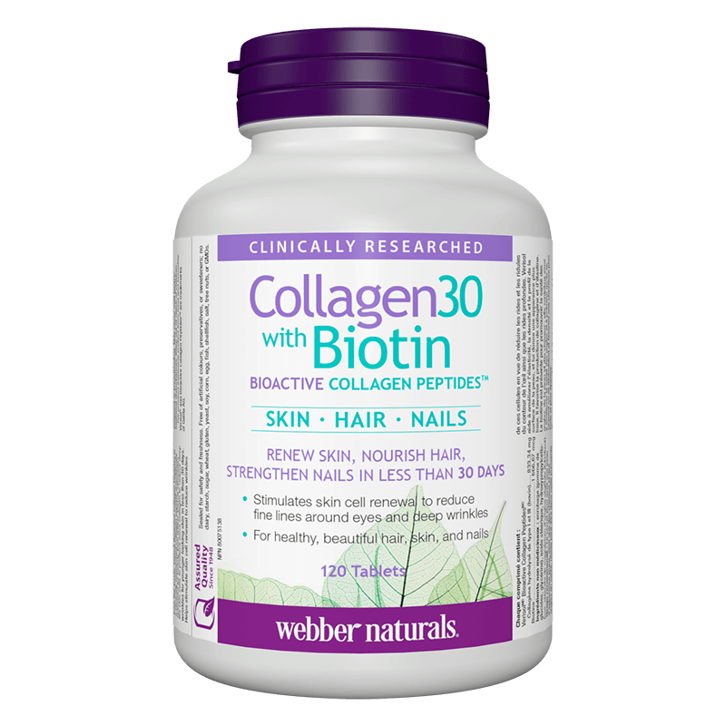 Collagen30® with Biotin / Колаген (биоактивни колагенови пептиди) с биотин, 120 таблетки