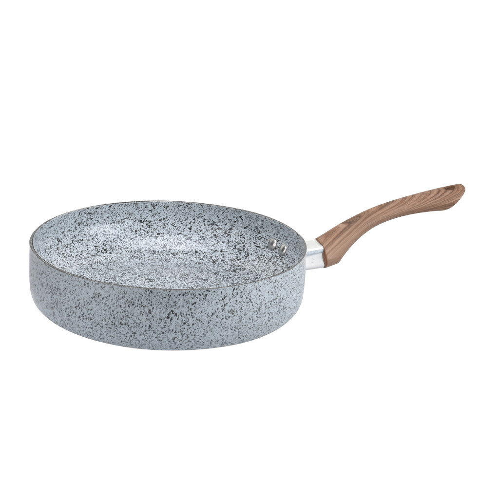 Тиган Oliver Voltz Siena OV51319J22D, 22 см, Дълбок, Мраморно покритие, Индукция, Сив
