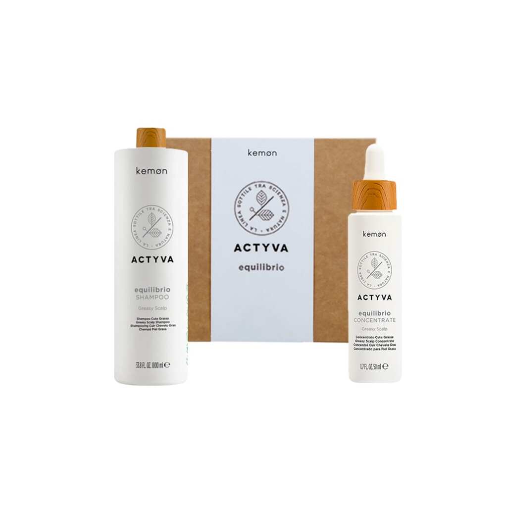 Комплект за балансиране на скалпа  Actyva Equilibrio - Шампоан 1000 ml - Treatment 50 ml