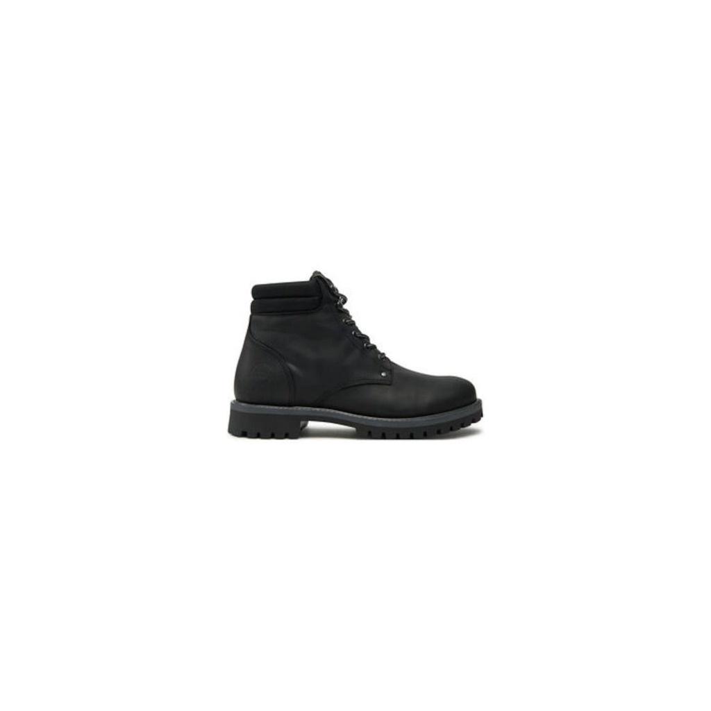 Мъжки туристически обувки Jack Jones - 12257999 - естествена кожа - черни - Черен