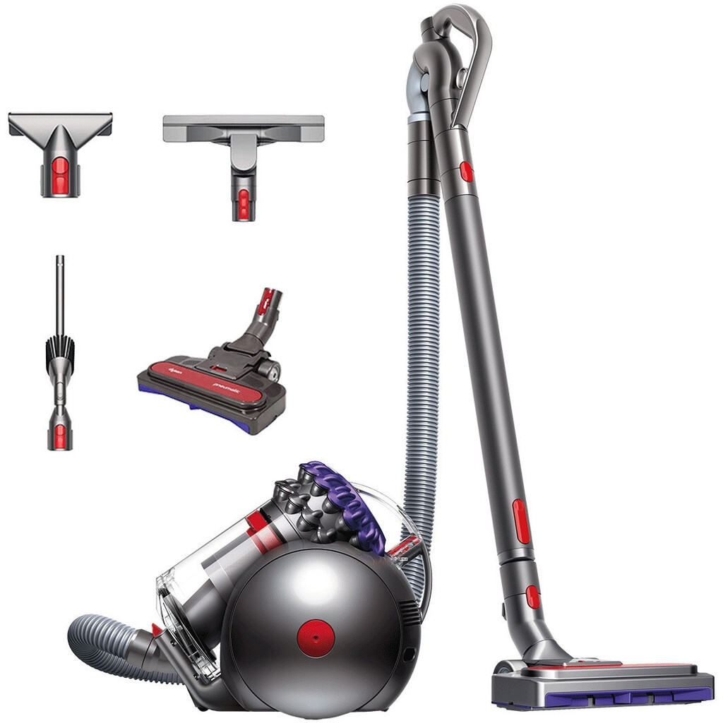 Прахосмукачка без торба Dyson Big Ball Parquet 2 228566-01, 600W, 165AW, 1.5 л, 2-степенна технология Radial Root Cyclone, Автоматично изправяне при преобръщане ...