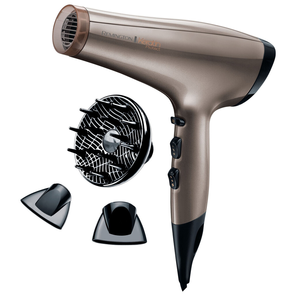 Сешоар Remington Keratin Protect AC8002, 2200W, 3 степени на температурата, 2 скорости, Cool Shot, Бронз