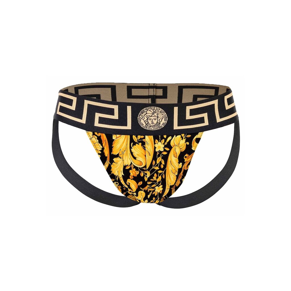 Джогстрап с графика - Златист/Черен Versace - топ цена