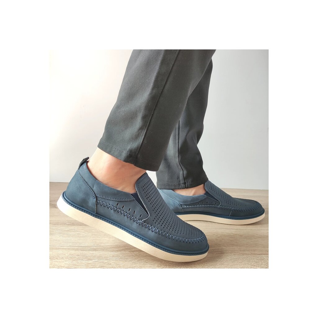 Мъжки перфорирани обувки  Z1248703-5 Navy Blue - Navy Blue - Тъмносин