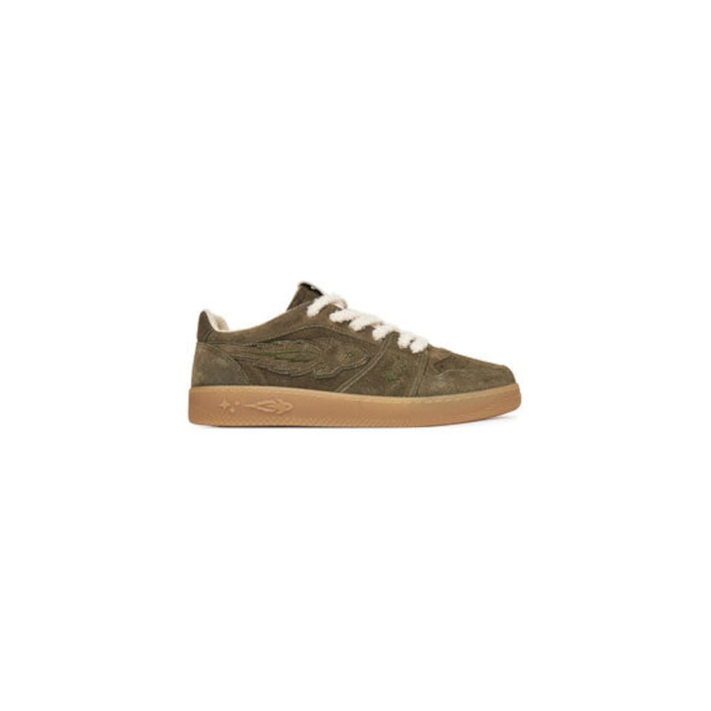 Мъжки спортни обувки - BB5003 PX002 -  Естествена кожа - 44 EU - Зелени