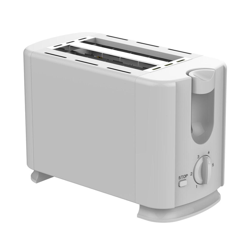 Тостер за хляб Rosberg R51440G, 700W, 2 филии, 6 нива, Ненагряваща се външна повърхност, Бял