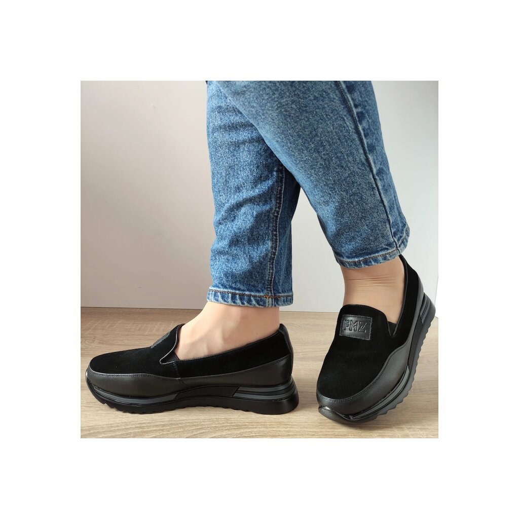 Ежедневни дамски обувки  5013-1 Black + Velvet - Черно + Velvet - Черен