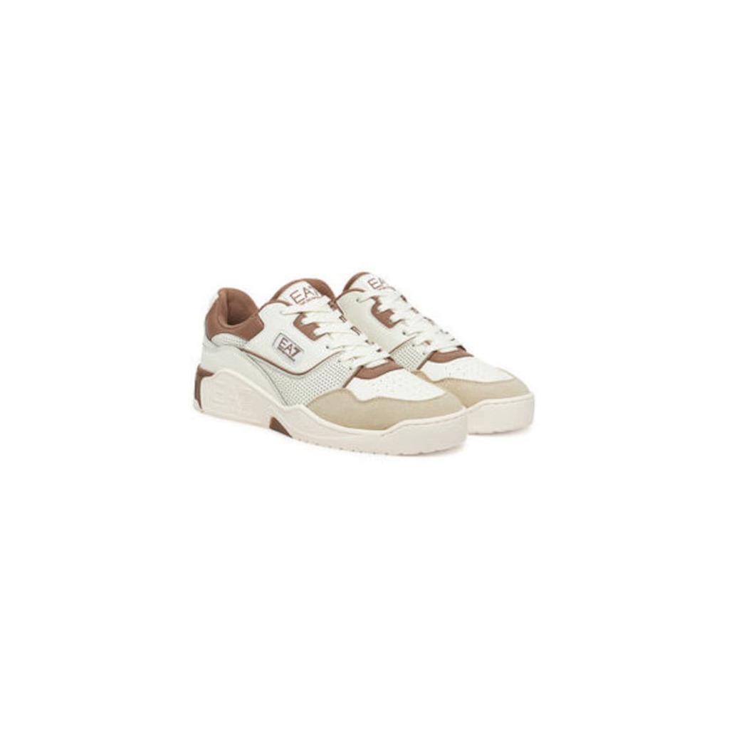 Мъжки спортни обувки - X8X187 XK402 -  Emporio Armani - Естествена кожа - Бял - Бял
