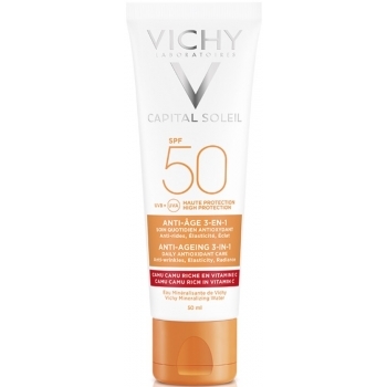 ВИШИ СОЛЕЙ Слънцезащитен крем против бръчки с антиоксидантен ефект SPF50 50 мл.