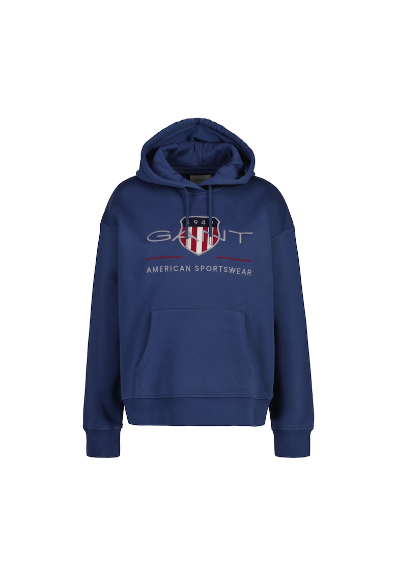 Худи Archive Shield с лого - Тъмносин Gant - топ цена