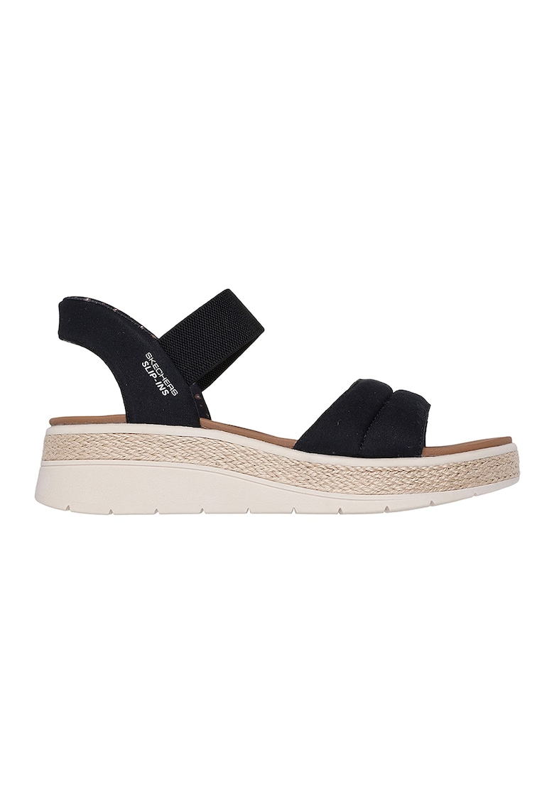 Скосени сандали Slip-Ins™ Bobs Sun Ray - Избеляло черно