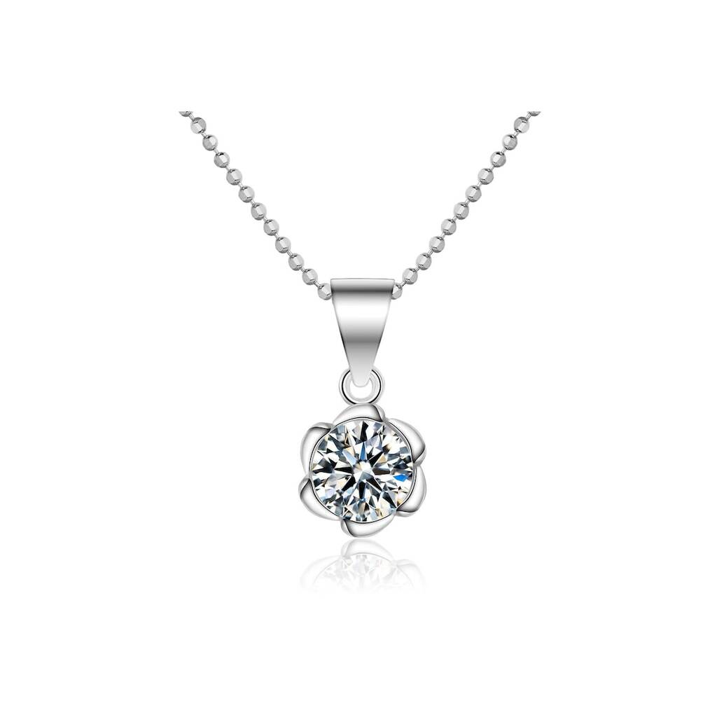 Колие Envie 29515 с флорална висулка и циркон