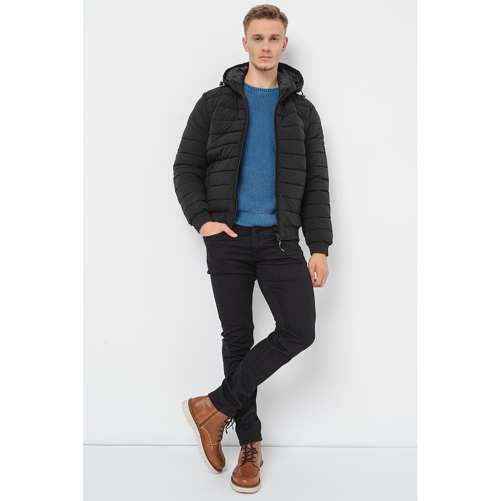 Яке с цип и качулка - Черен в черно Pepe Jeans London - Виж цена