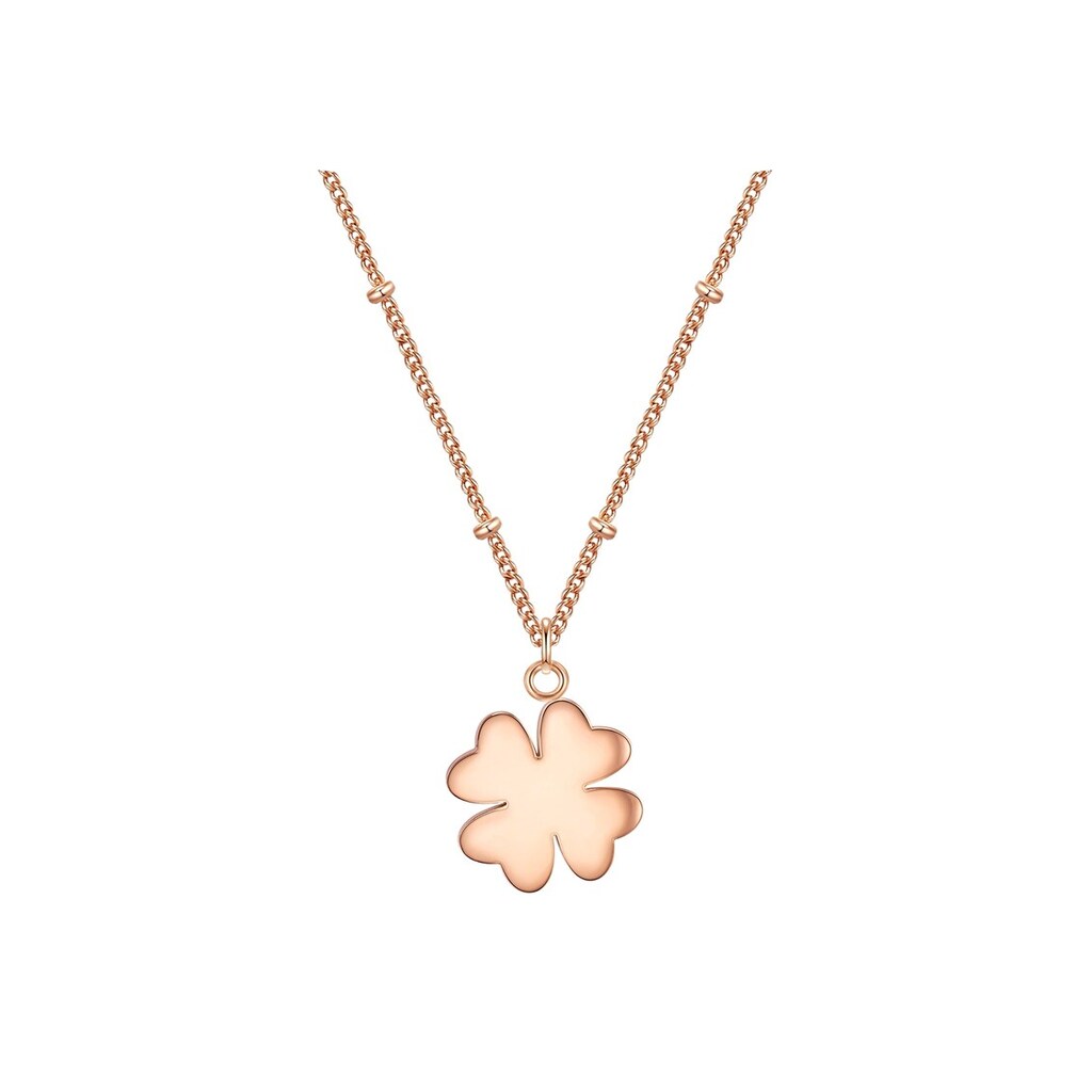 Колие с 18K злато и висулка - Розово златисто
