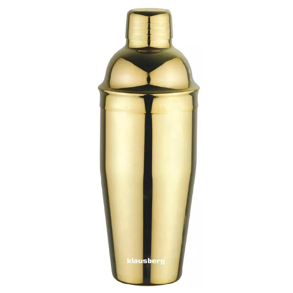 Шейкър за коктейли Klausberg KB 7649, 750 ml, Огледален, Златист