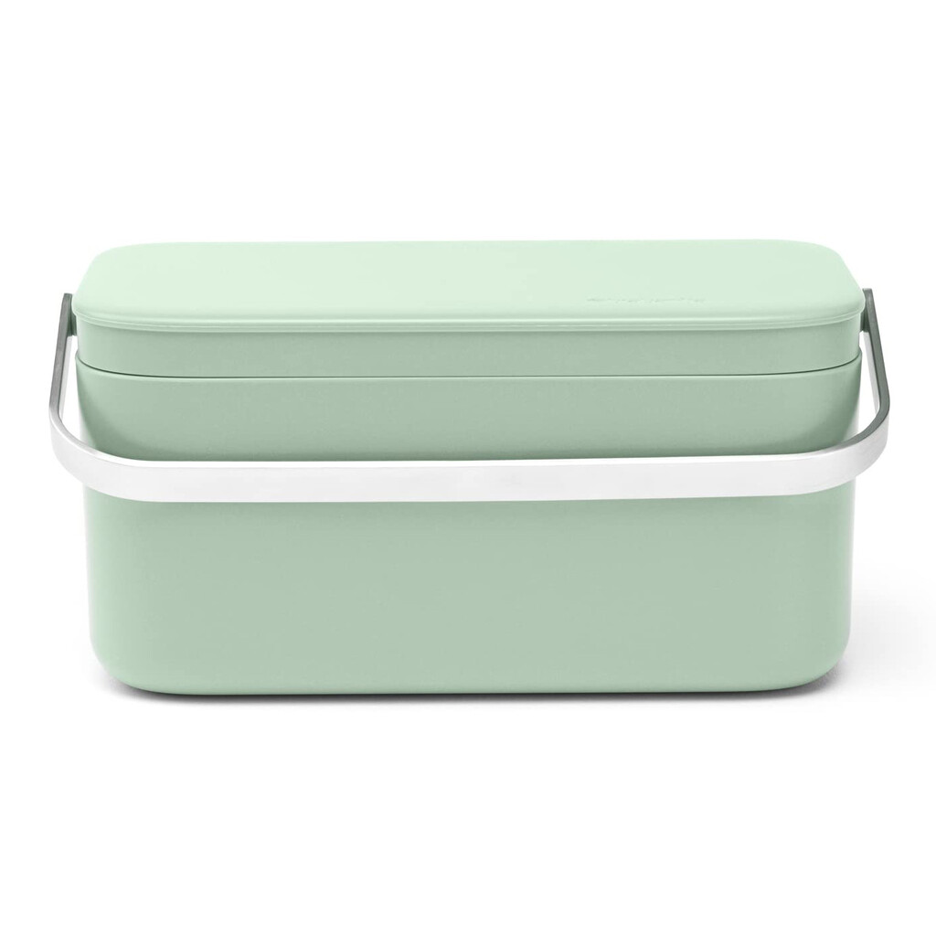 Кутия за хранителни отпадъци Brabantia SinkSide 1005611, 1.8 л, Дръжка за лесно пренасяне, Светлозелен