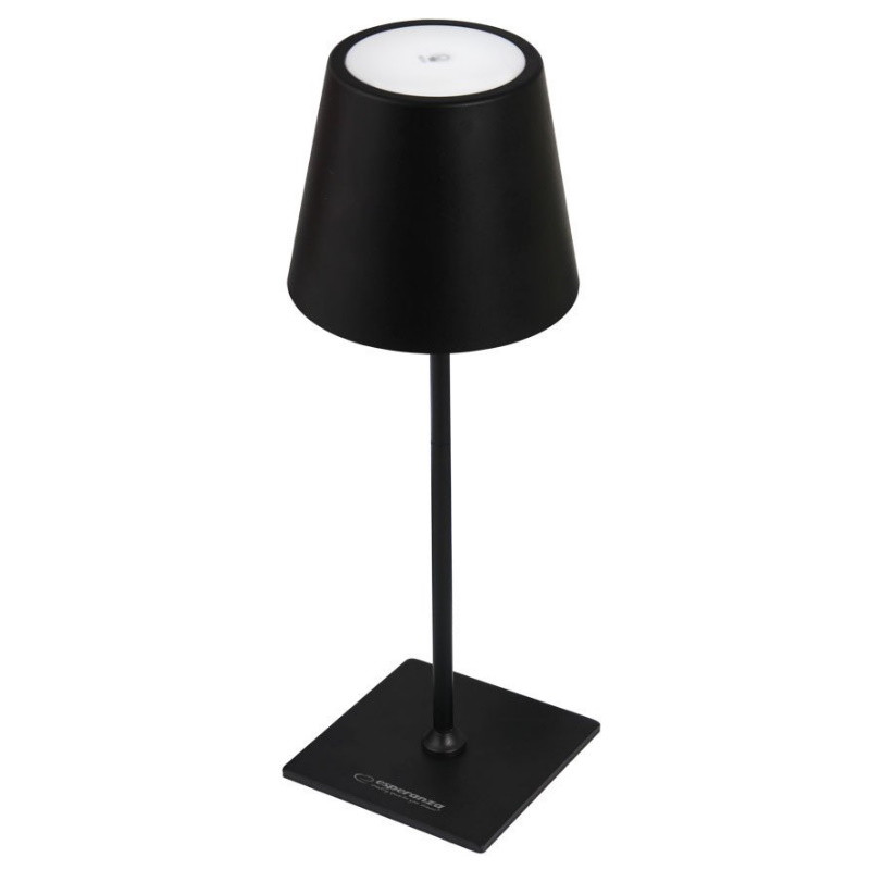 Лампа за бюро Esperanza Miram ELD119K, 3W, 300 lm, LED, 2400 mAh, USB, 3 режима, Черен