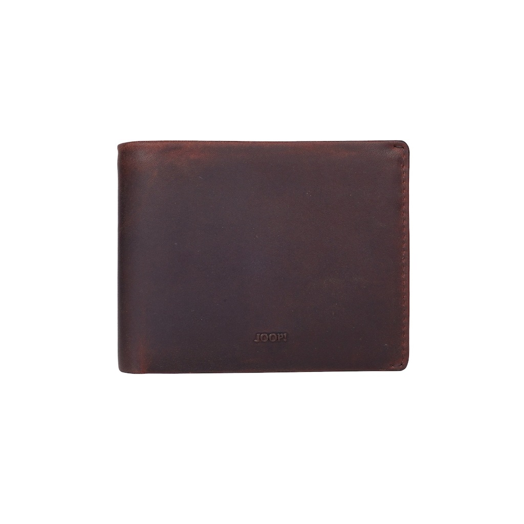 Кожен портфейл Loreto Typhon 9755 с двойно прегъване - Тъмнокафяв