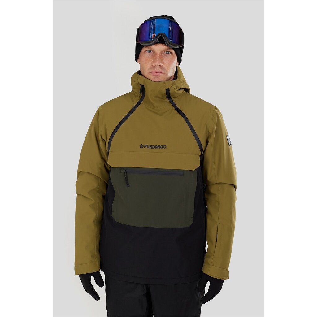Водоустойчиво ски яке Hydra ECO Anorak - Черен/Маслинено зелено
